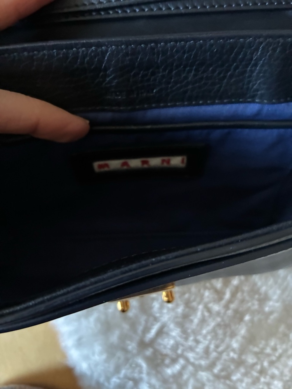 Marni Trunk Black Leather Crossbody Bag - Picture 10 of 13